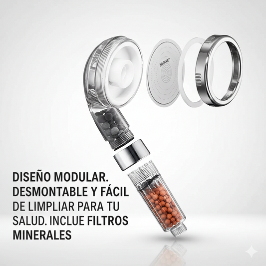 Cabezal de ducha iónico con 3 modos