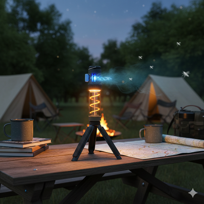 Lámpara Repelente de Mosquitos LED 3 en 1 Recargable