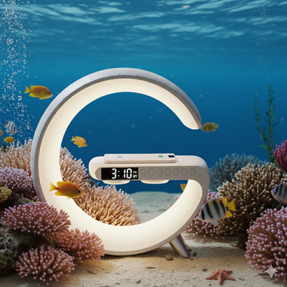 Smart G-Lumina: Estación de Carga 3-en-1 con Altavoz Bluetooth y Luz Atmosférica LED