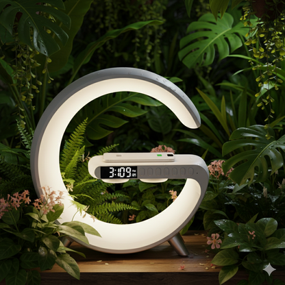 Smart G-Lumina: Estación de Carga 3-en-1 con Altavoz Bluetooth y Luz Atmosférica LED